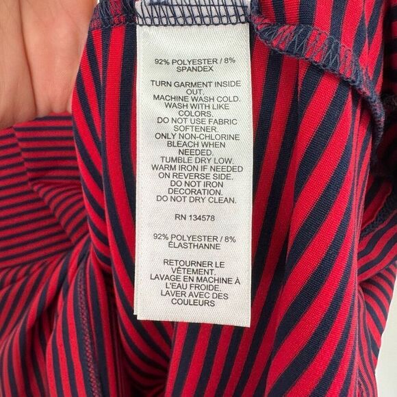 Vineyard Vines Women’s Boatneck Striped Sankaty UPF 50+ Red/Navy - Picture 7 of 12